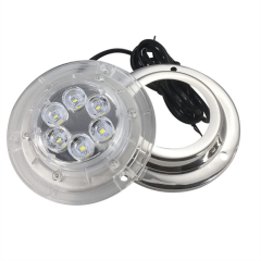 Su Altı Lambası 6 Ledli Yuvarlak 12-30V Mavi