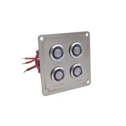 Krom 4'lü Switch Panel Sigortalı