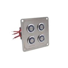 Krom 4'lü Switch Panel Sigortalı