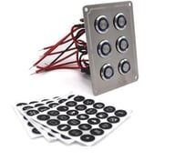 Krom 6'lı Switch Panel Sigortalı
