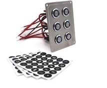 Krom 6'lı Switch Panel Sigortalı