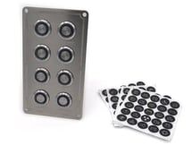 Krom 8'li Switch Panel Sigortalı