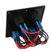 Bfy Switch Panel 4'lü Usb +Çakmaklık Mavi