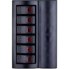 Bfy 6'lı Switch Panel, Işıklı ve Otomatik Sigortalı
