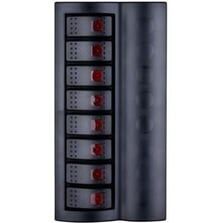 Bfy 8'li Switch Panel,Kırmızı Işıklı ve Otomatik Sigortalı