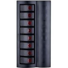 Bfy 8'li Switch Panel,Kırmızı Işıklı ve Otomatik Sigortalı