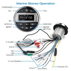 Yuvarlak USB Girişli Bluetoothlu Marine Teyp