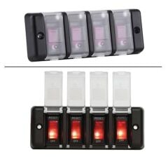 4'lü Switch Panel - Su Geçirmez Kapaklı
