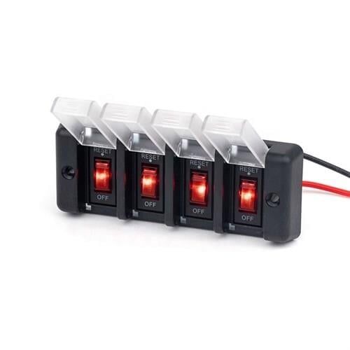 4'lü Switch Panel - Su Geçirmez Kapaklı