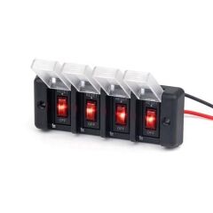 4'lü Switch Panel - Su Geçirmez Kapaklı