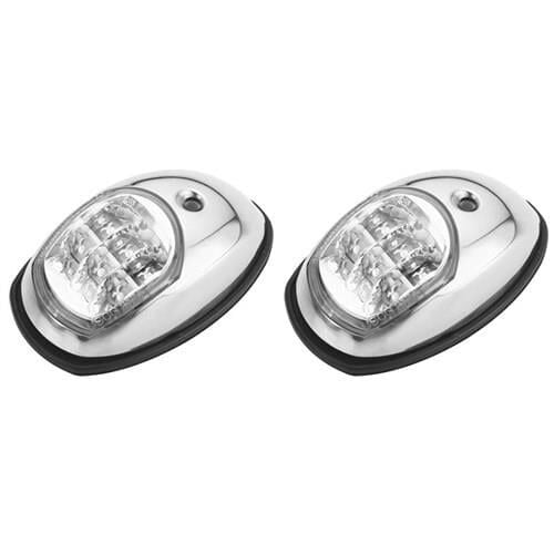 Krom Led İskele + Sancak Feneri Plastik Beyaz Takım 12V