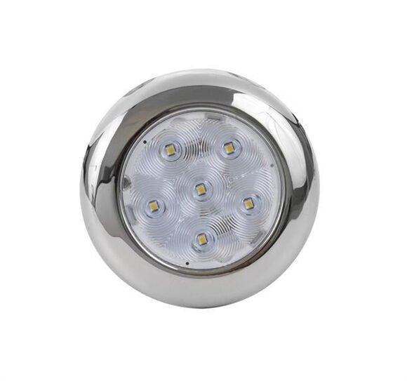 Krom Tavan Lambası 6 Ledli 12V Gün Işığı 10 cm