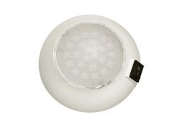 Krom Düğmeli Tavan Lambası 6 Ledli 12V Gün Işığı 10 cm