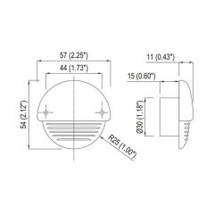 Merdiven Lambası Kromaj 12 V Led Mavi