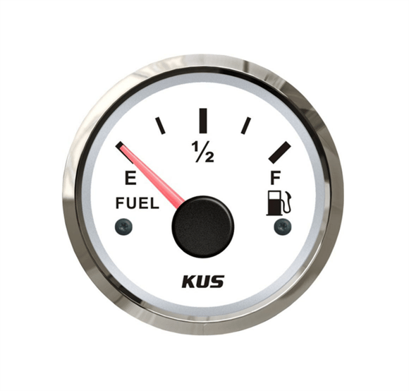 Kus Yakıt Göstergesi Siyah 0-190 ohm 12-24V 52 mm BEYAZ