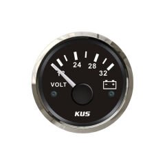 Kus Voltmetre Göstergesi Siyah 24V 52 mm