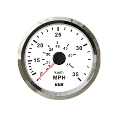 Kus Sürat Göstergesi 35 mph Beyaz 12-24V 85 mm