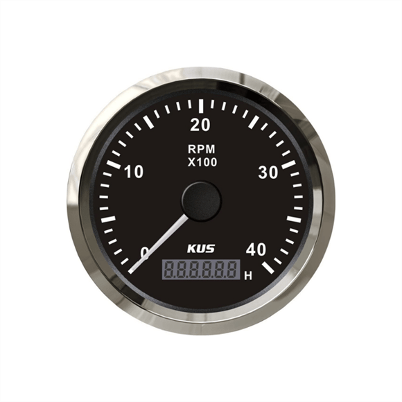 Kus Devir Göstergesi 4000 RPM Siyah 12-24V 85 mm