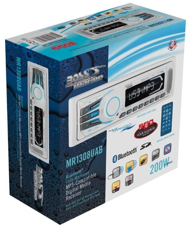 BOSS Audio Systems MR1308UAB USB, AUX Girişli Bluetoothlu Marin Teyp