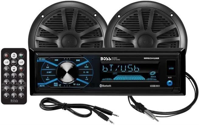 BOSS Audio Systems MCBK634B.6 USB, AUX Girişli Bluetoothlu Hoparlörlü Marin Teyp Seti
